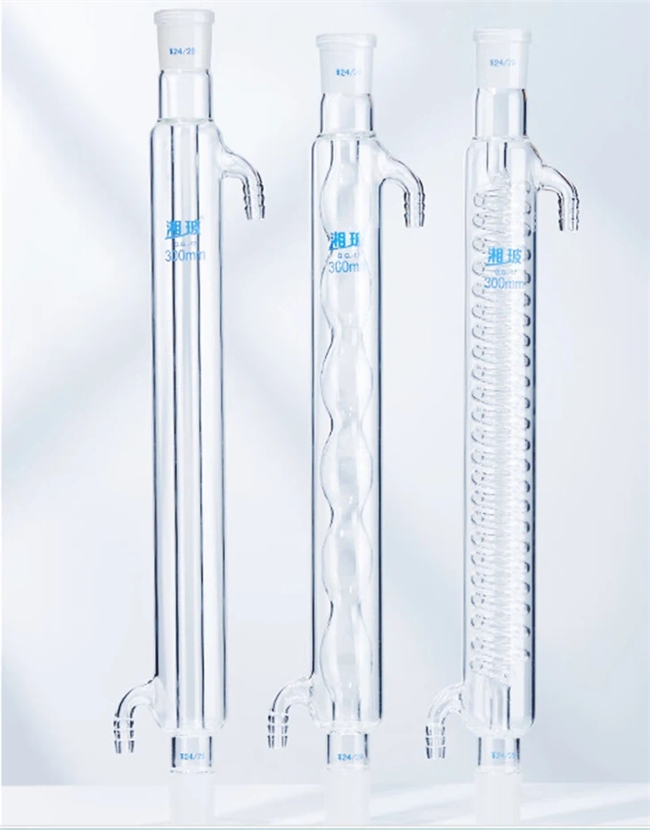 Laboratory Chemistry West Liebig Glass Condenser Pipe With Straight Direct Inner Tube Standard Ground Joint